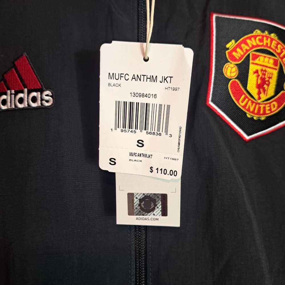 Adidas Manchester United Reversible Anthem Jacket HT1997 Men’s Size S NWT $110‎ - Picture 8 of 9